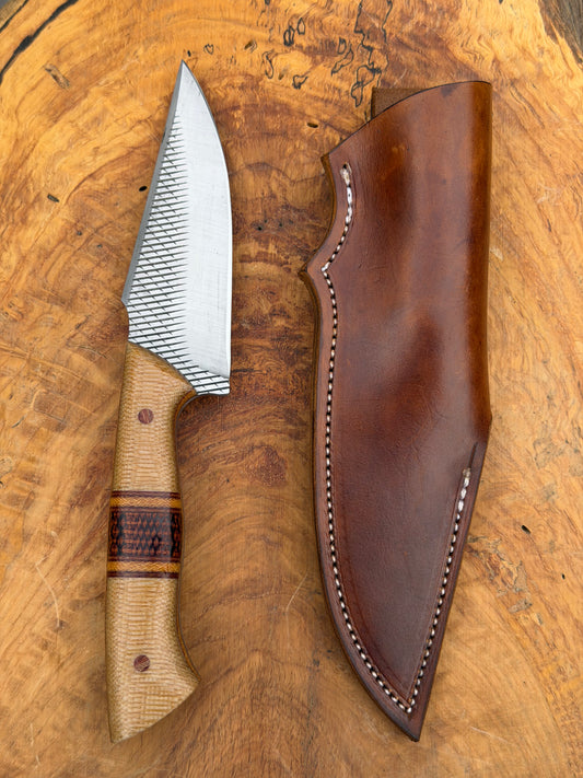 Vintage micarta rasp hunter