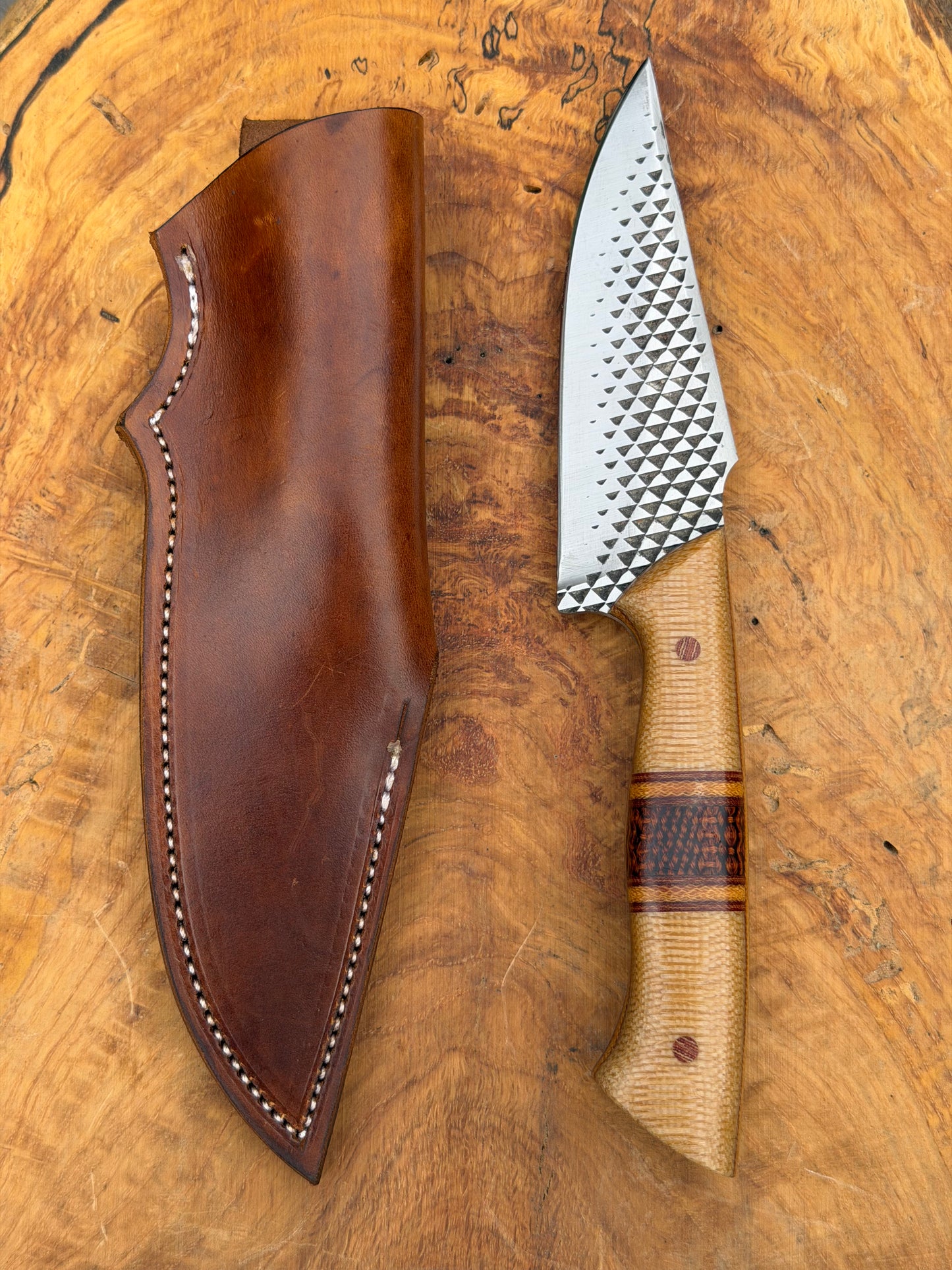 Vintage micarta rasp hunter